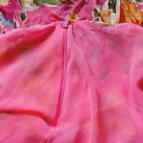 Ralph Lauren Asymmetrical Pink and Orange Skirt - Picture 4 of 4